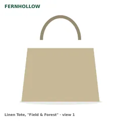 Linen tote bag